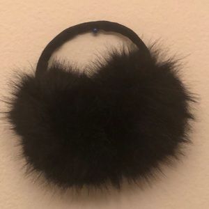 Black Fuzzy Earmuffs
